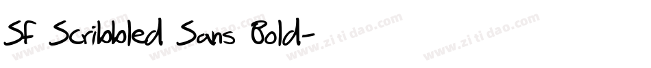 SF Scribbled Sans Bold字体转换